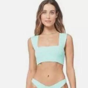 L*Space Parker brt green swim bikini top size XS NWT